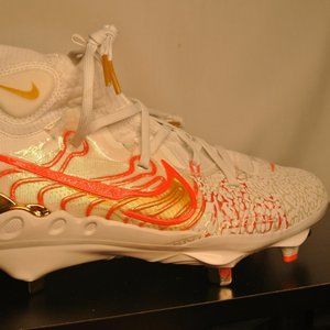 Nike Alpha Huarache NXT Playoff Pack Gold Baseball Cleats Men Size 7 DJ6517-161